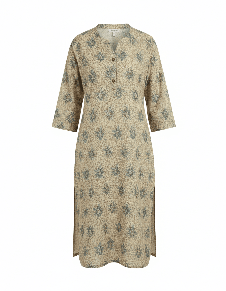 Cotton Block Print Detailed Kurtha thumbnail 3