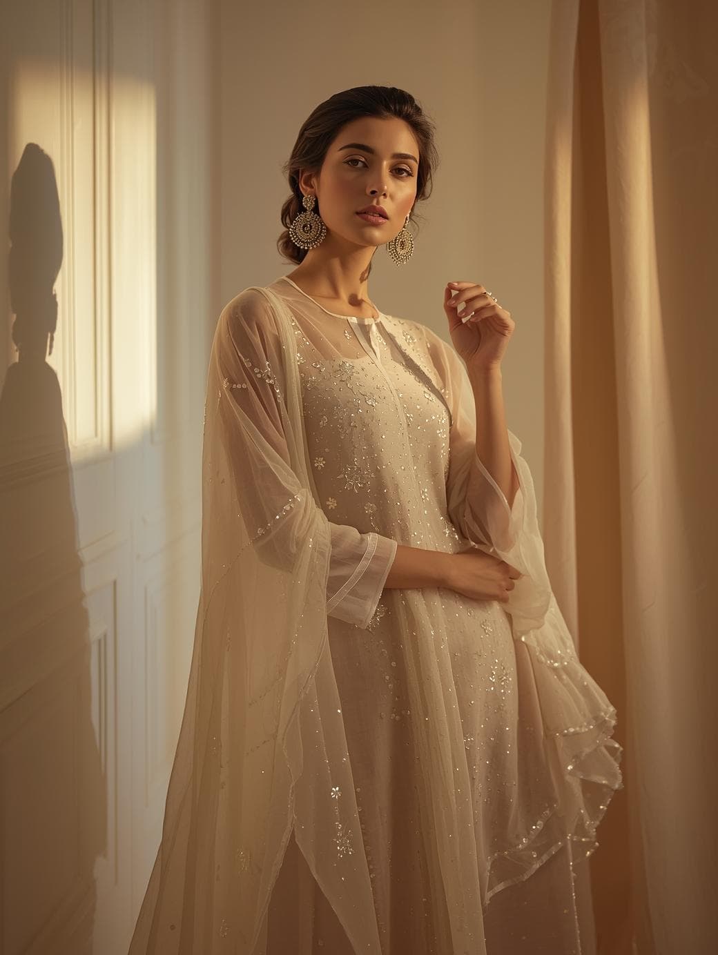 Georgette Kurtha with Sequins