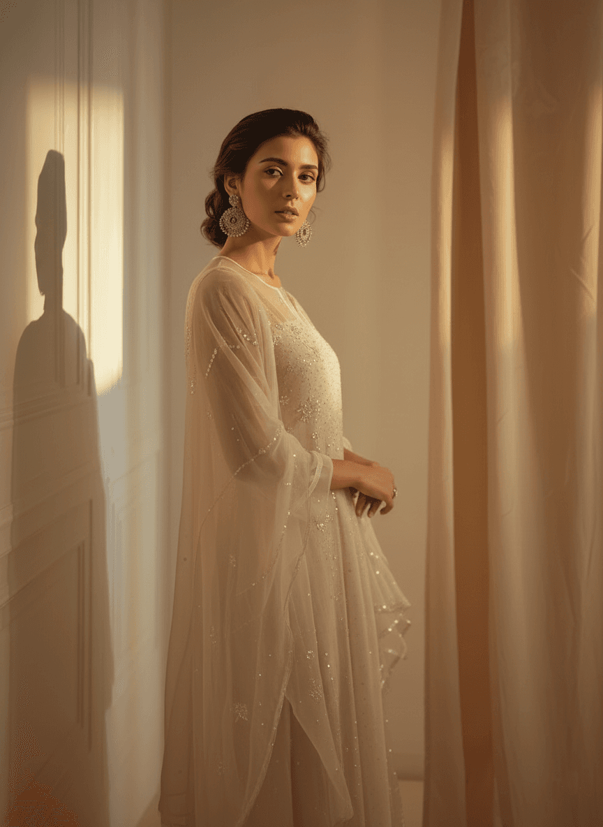 Georgette Kurtha with Sequins thumbnail 2